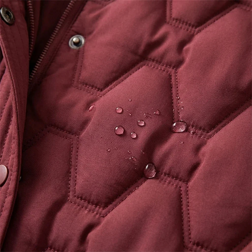 Olivia™ | Manteau long à capuche en duvet