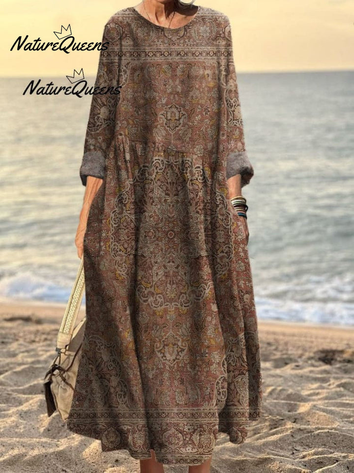 Rachel | T-shirt à manches longues en coton doux avec imprimé vintage pour femmes
