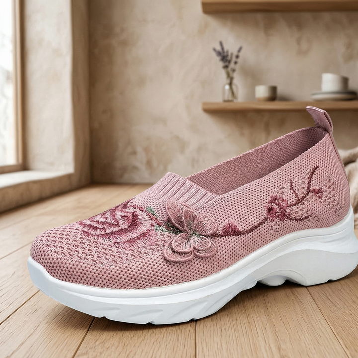 Leetha - Mocassins brodés de papillon