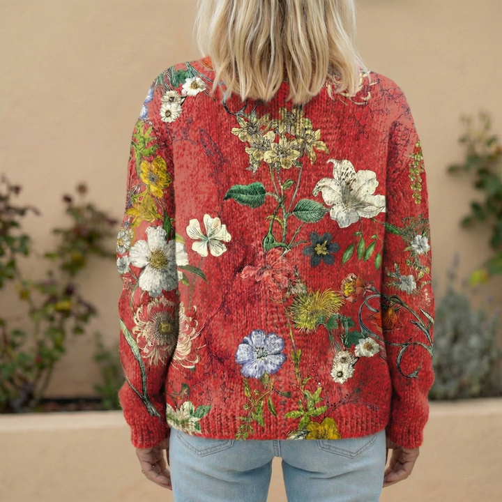 Amara™ | Cardigan en Tricot Floral Vintage pour Femmes