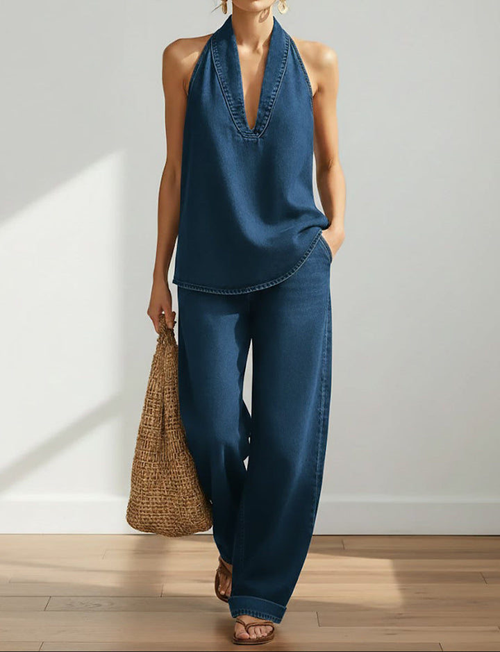 Saylor - Ensemble Deux Pièces en Jean Vintage Doux et Lavé