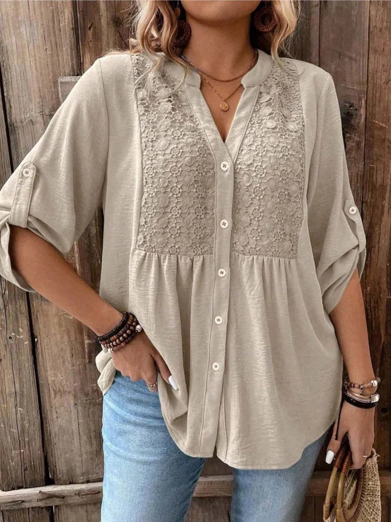 Isla™ | Blouse à col en V avec boutons devant