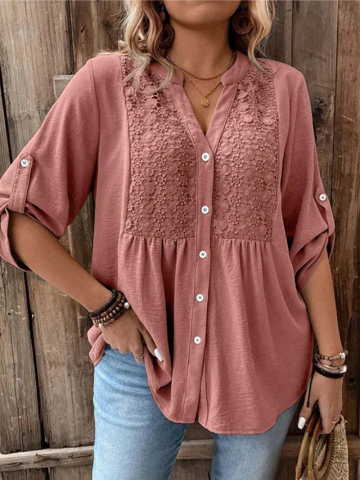 Isla™ | Blouse à col en V avec boutons devant