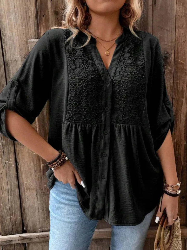 Isla™ | Blouse à col en V avec boutons devant