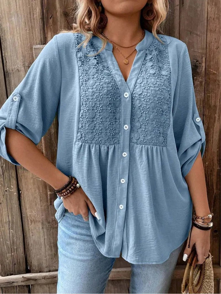 Isla™ | Blouse à col en V avec boutons devant