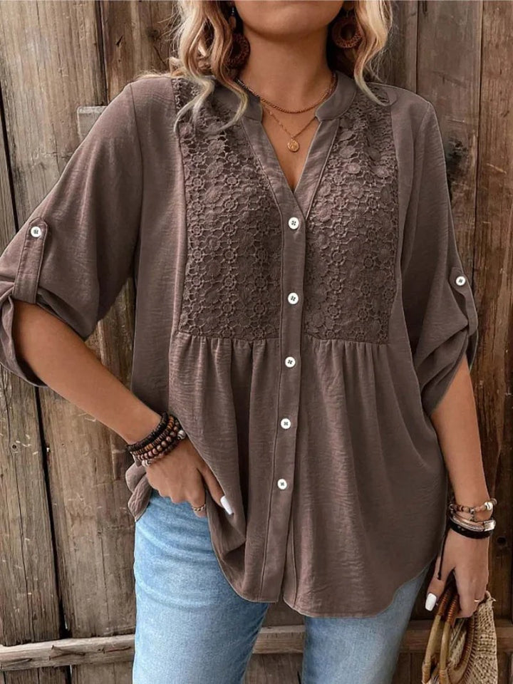 Isla™ | Blouse à col en V avec boutons devant