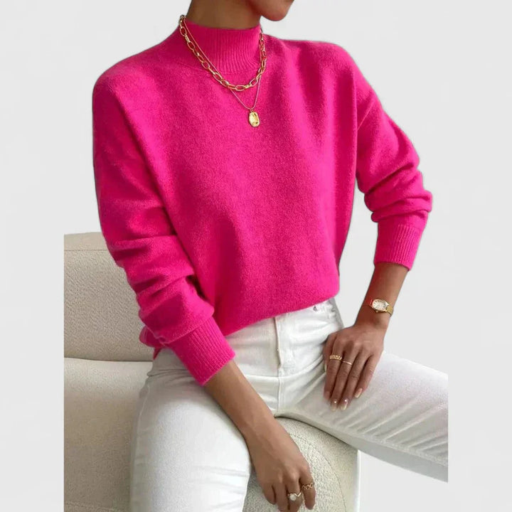 Isla | Pull en Tricot de Couleur Rose