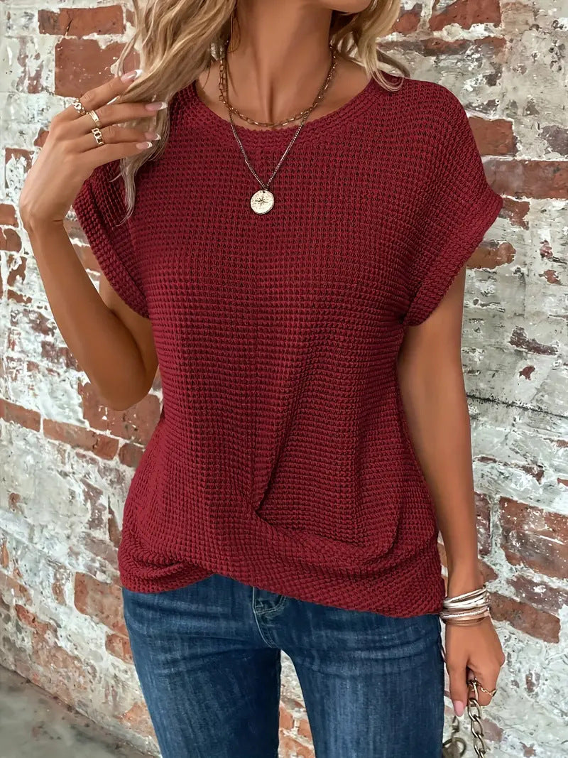 Sophie - T-shirt à Col Rond avec Motif Cœurr