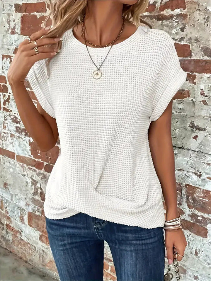 Sophie - T-shirt à Col Rond avec Motif Cœurr