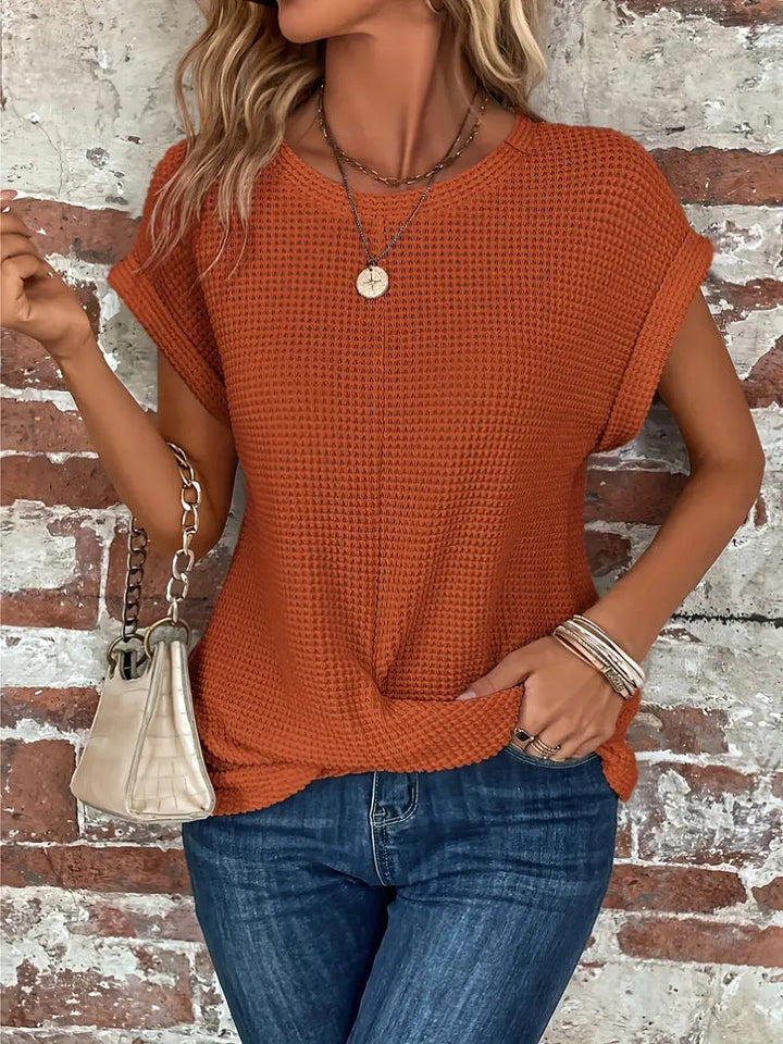 Sophie - T-shirt à Col Rond avec Motif Cœurr