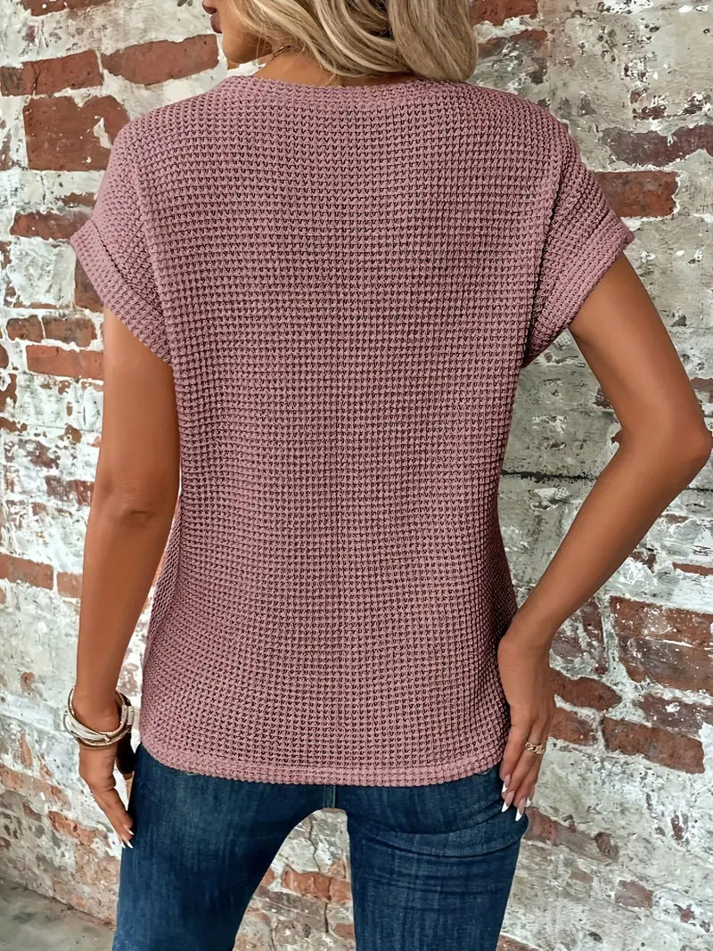 Sophie - T-shirt à Col Rond avec Motif Cœurr