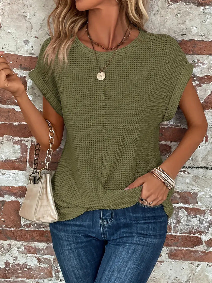 Sophie - T-shirt à Col Rond avec Motif Cœurr