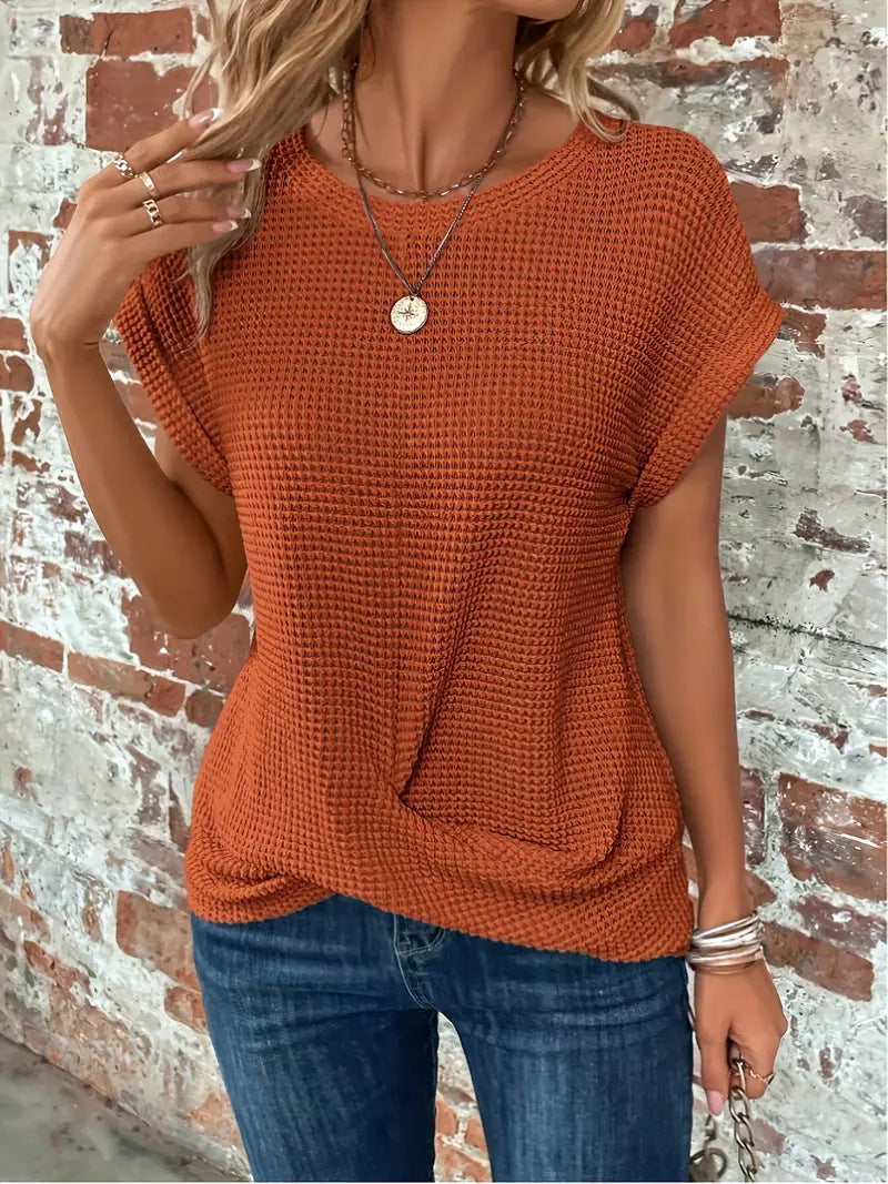 Sophie - T-shirt à Col Rond avec Motif Cœurr