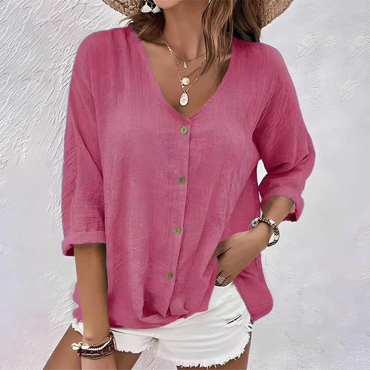 Giana | Blouse Décontractée Boutonnée