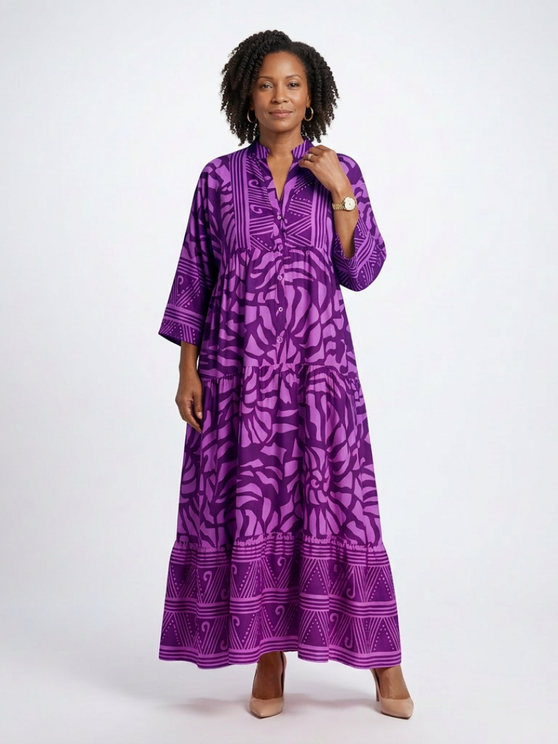 Marielle | Robe Midi avec Boutons