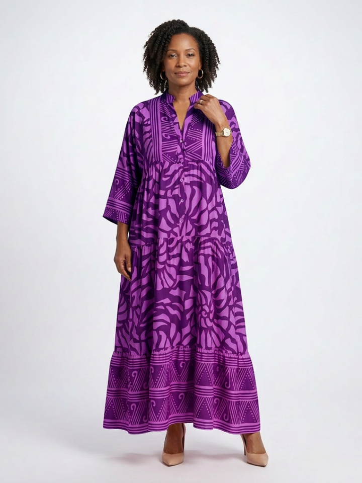 Marielle | Robe Midi avec Boutons