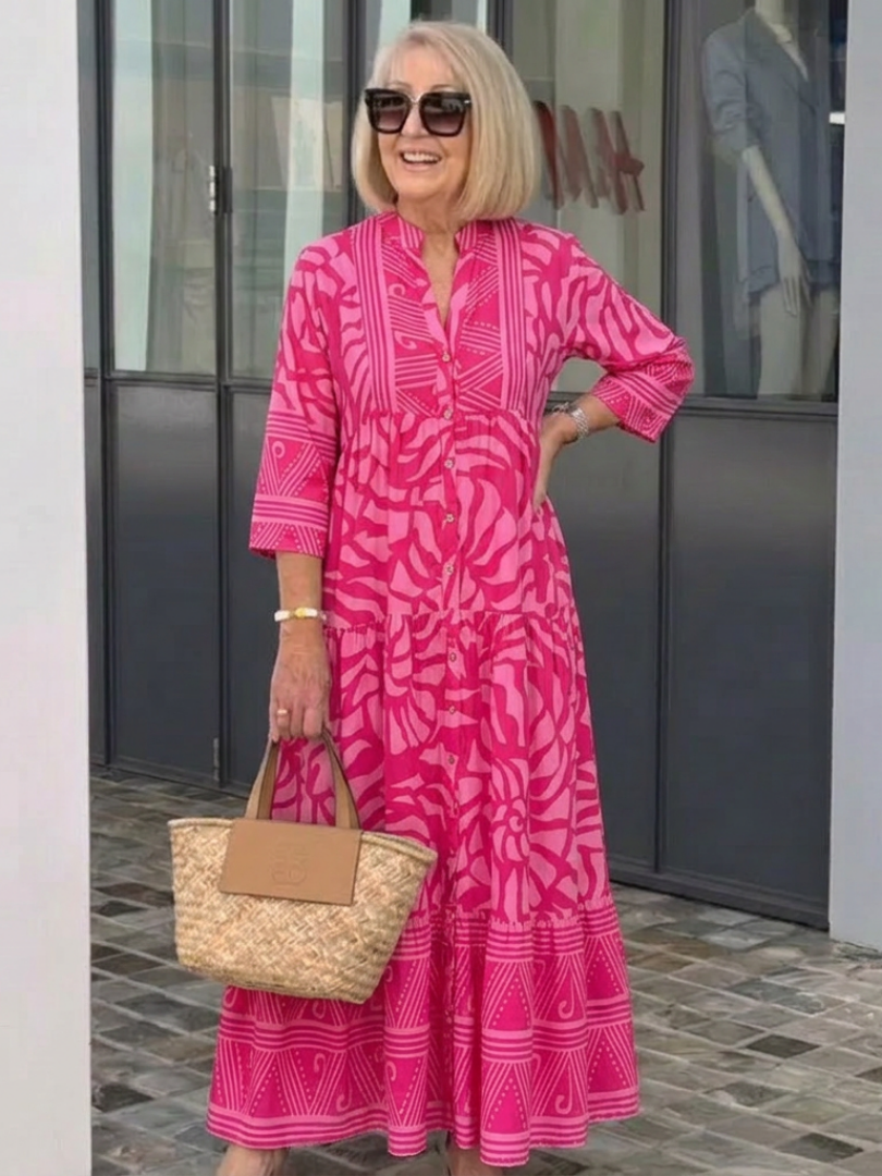Marielle | Robe Midi avec Boutons