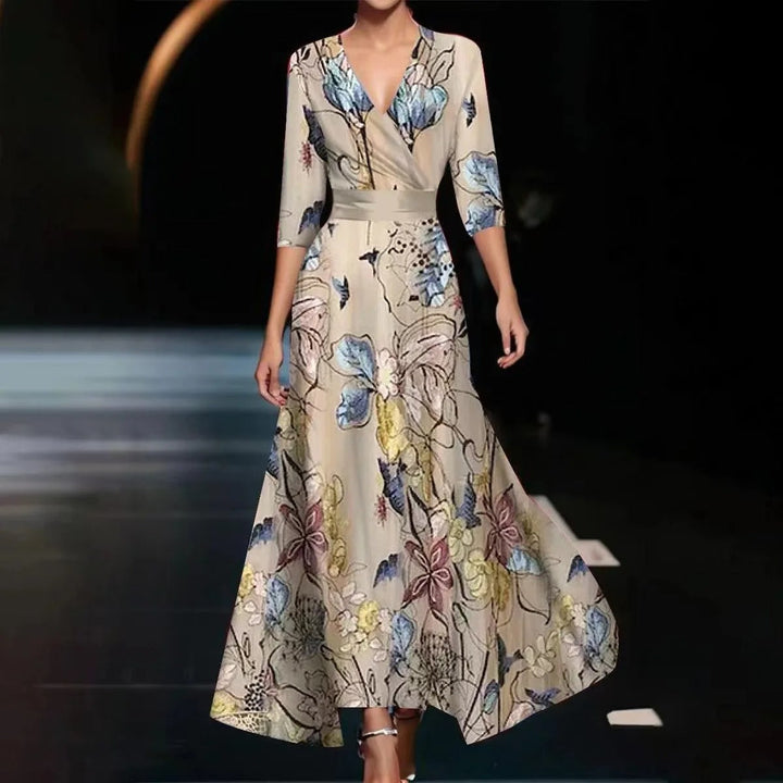 Aria™ | Élégante Robe Chic à Motif Floral